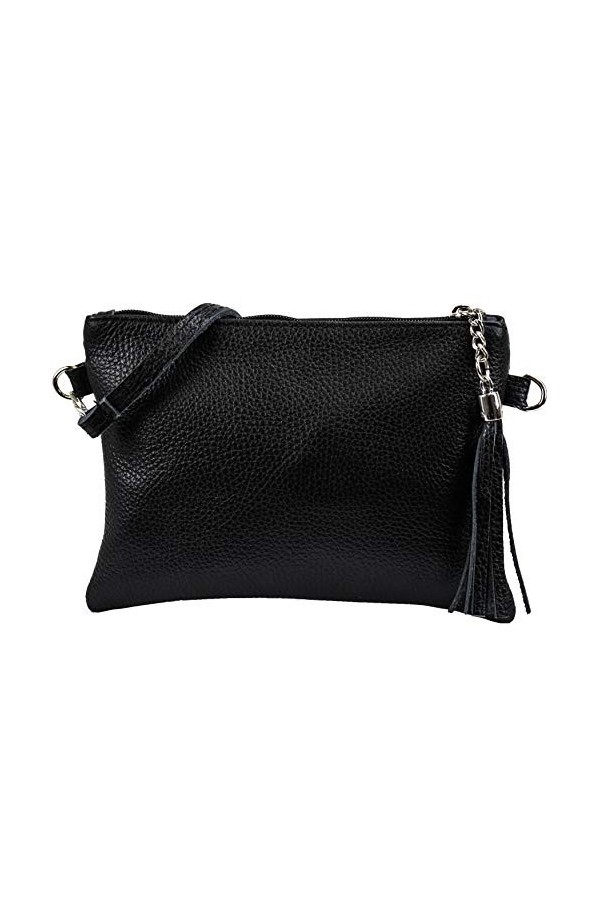 SH Leder - Anny G248 - Sac à bandoulière - En cuir véritable - 22 x 15 cm, or, Small