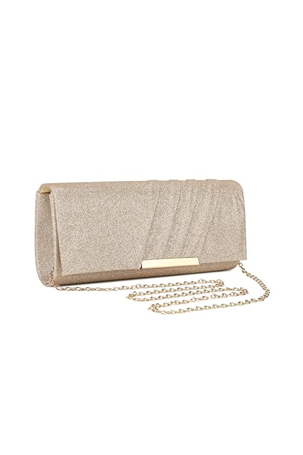 UBORSE Sac de Soirée Pochette Mariage Sac à Main Femme en Bandoulière Chaîne Démontable Superbe Cadeau pour Fête