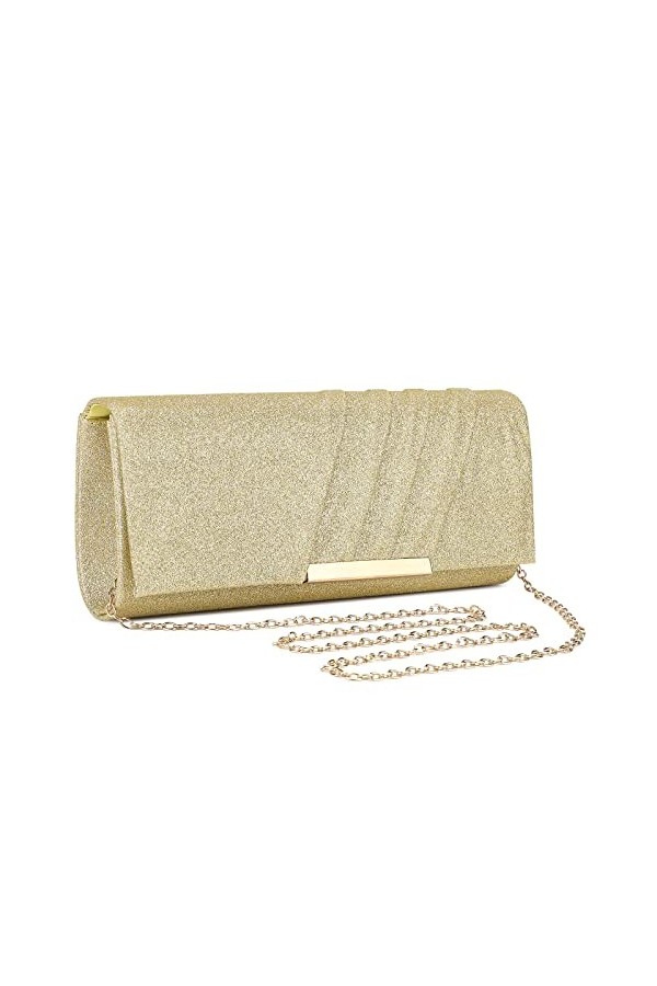 UBORSE Sac de Soirée Pochette Mariage Sac à Main Femme en Bandoulière Chaîne Démontable Superbe Cadeau pour Fête
