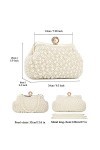 UBORSE Pochette Sac de Soirée Femme Strass élégante Petit Sac à Bandoulière de Ceremonie Mariage Cocktail élégant avec 3 chaî