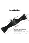 Ceinture corset pour femme - Ceinture élastique large nouée - Ceinture pour femme noir 