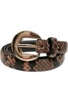 Urban Classics Ceinture Serpent en Cuir synthétique pour Femme, Beige/Noir