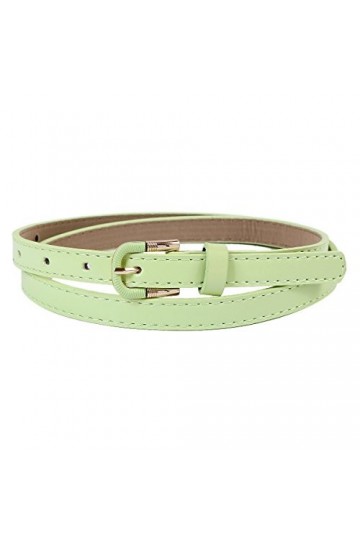 Damara Femme Ceinture Boucle Métallique Cuir Synthétique Mode Chic,Vert