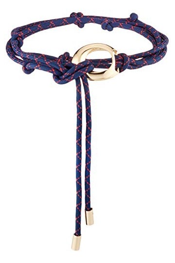 Only ONLROPE Waist TIE Belt Ceinture, Bleu Jeans foncé, Taille Unique Femme