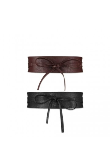 GANMFOYC 2 Pièces Ceinture Large à NœUd Noué Femme, Ceinture Obi pour Femme, Ceinture pour femme large, Convient Aux Robes, C