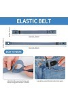 Hileyu 4 Pièces Femme Homme Ceinture sans Boucle,Ceinture Élastique Boucle Ceinture sans Boucle Invisible Unisexe,Ceinture Él