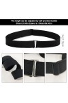 SKHAOVS 2 Pièces Ceinture Invisible pour Femme, Élastique ceinture avec Boucle Plate Ceinture Élastique Femme Ajustable Ceint