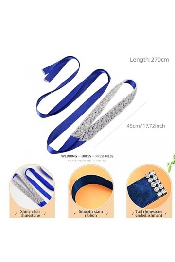 QIYULIN Ceinture de mariage en strass - Ceinture de mariée en strass - Ceinture de mariée pour robe de bal de fin dannée - P