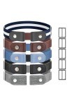 Zuroki 5pcs Ceintures Sans Boucle Élastiques, Ceinture Invisible Sans Boucle Réglable, Ceinture Extensible sans Boucle Ceintu