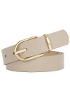 JasGood Ceinture en cuir pour femme - Ceinture tendance en cuir synthétique avec boucle dorée - Pour jeans, pantalons, robes,