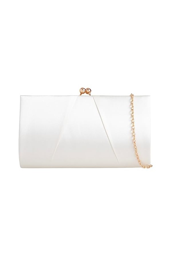 UShopUK Sac à main en satin pour mariage, bal de fin dannée, soirée, vert foncé, medium