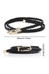 SKHAOVS 4 Pièces Ceinture Tressée Fine Femme, Mesdames Robe Ceinture Maigre Ceinture Tressée pour Femmes Pantalon ou Robe en 