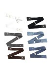 Sporgo Lot de 6 ceintures sans boucle : ceinture élastique invisible pour femme, réglable, sans boucle, avec 6 boucles pour j