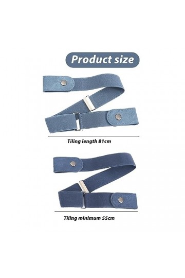 Sporgo Lot de 6 ceintures sans boucle : ceinture élastique invisible pour femme, réglable, sans boucle, avec 6 boucles pour j