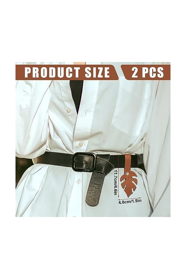 PEUTIER 2pcs Accessoires de Robe de Cosplay en Cuir, Accessoire de Robe Renaissance, Accessoires de Ceinture pour Robes Marr