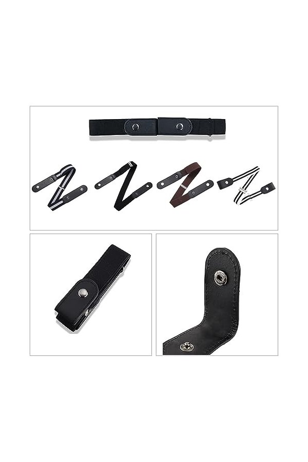 Audio frequency% Ceinture Sans Boucle éLastique Invisible Ceinture Extensible Sans Boucle Ceinture éLastique Boucle Invisible