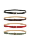 Lot De 3 Ceinture Fine Femme Ceinture Dorée Pour Robe Ceinture Femme en Cuir Ceinture Fine Taille RéGlable Ceinture Robe Femm