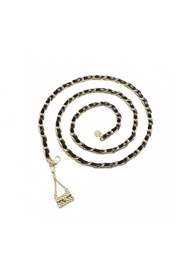 JIAHAIC Ceinture à Chaînes pour Femmes, Coeur Longue Ceinture Pendentif Réglable, convenant aux robes et aux ceintures de soi