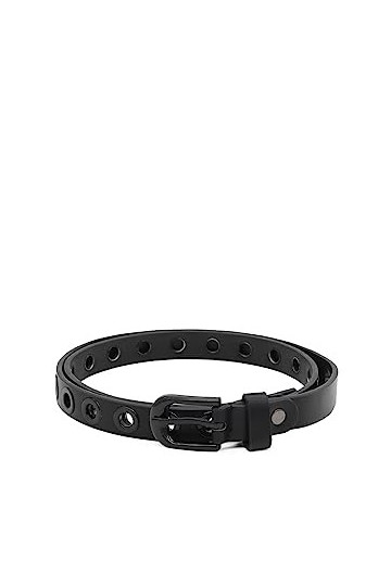 QUEEN HELENA Ceinture Boucle Femme Ci026-1 Noir, Taille unique