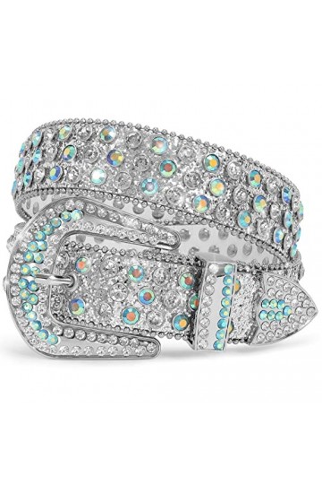 XZQTIVE Femmes Boho Chaîne Ceinture pour Robes Jeans Western Cowgirl Taille Gauche Ceinture Ovale Métal Concho Ceinture, 10 l