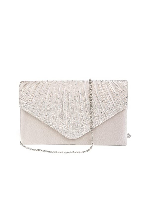 adoranda Pochette Mariage Femme Clutch Sac Soiree Chic Sacs à Bandoulière