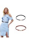 FIBOUND 2 Pièces Ceinture Fine Femme Ceintures Fines Cuir, Ceinture Dames, Ceinture Femme Ceinture Fine pour Robe Jeans Ajust