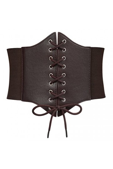 XZQTIVE Corset à lacets pour femme - Ceinture élastique large - Pour fille - Waspie - Ceinture de taille - Bustiers - Ceintur