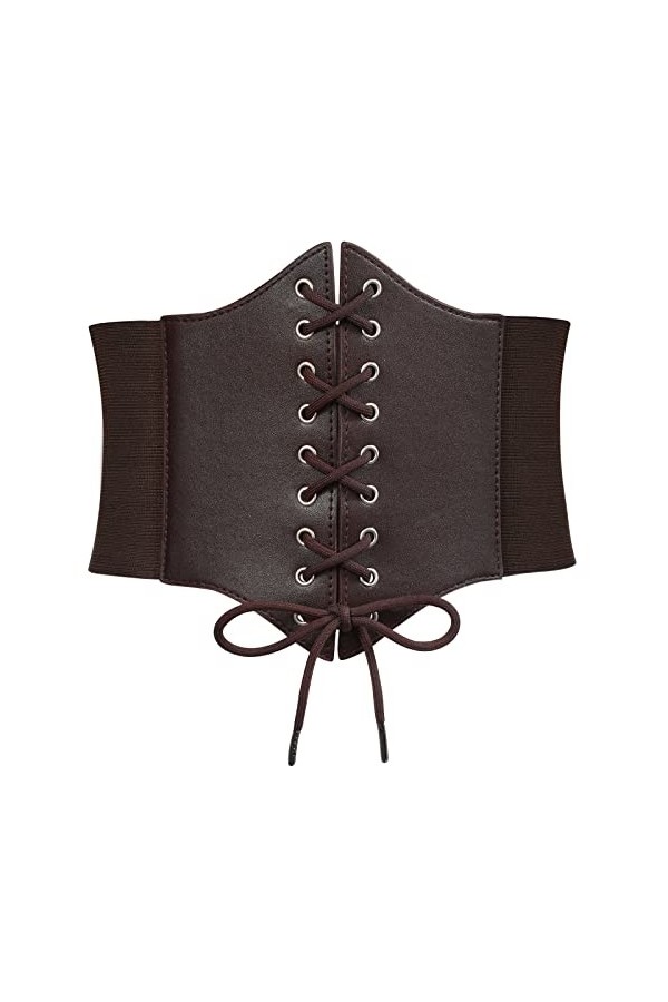 XZQTIVE Corset à lacets pour femme - Ceinture élastique large - Pour fille - Waspie - Ceinture de taille - Bustiers - Ceintur