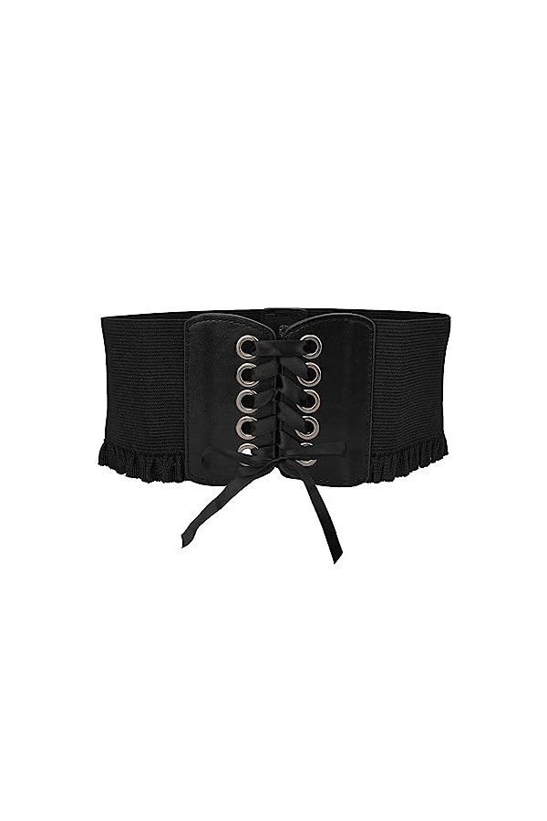JANDH Ceinture Corset Femme, Ceinture Élastique Rétro Verrouillage Manuel, Mode et Style Punk, Grosse Ceinture Femme pour le