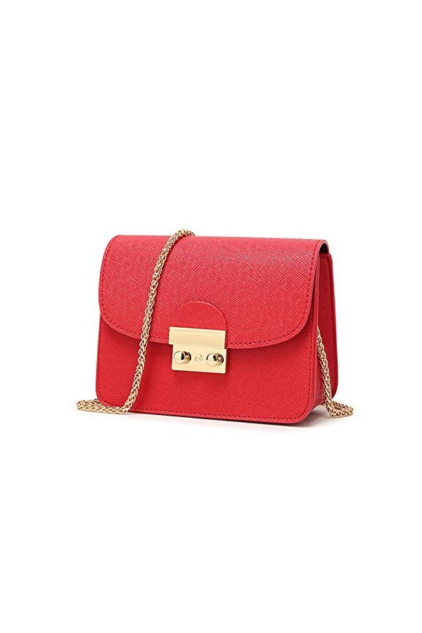 VINBAGGE Petit Sac à bandoulière pour femme en cuir PU Sac Porté épaule Clutch Sac de messager pour fête mariage Noir