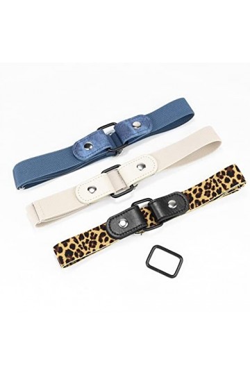Yurosiay Ceinture sans boucle pour femme - Sans boucle - Ceinture élastique invisible - Réglable - Sans boucle - Ceinture ext