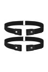 Clyhon 2 Pièces Ceinture Extensible Sans Boucle Ceinture sans Boucle Ceinture Élastique Invisible Unisexe pour Jeans Pantalon