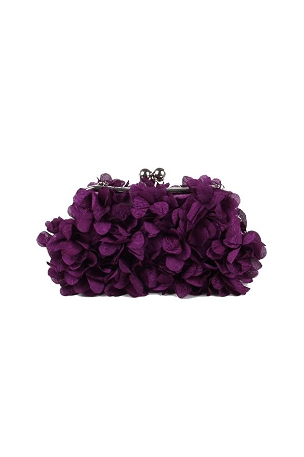 SUKUTU Pochette de Soirée pour Femme Fleur Sac à Main de Soirée Femme Mariage Chaîne Sac à Bandoulière Sac à main