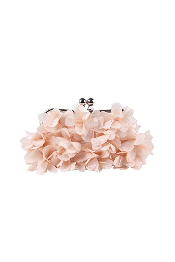 SUKUTU Pochette de Soirée pour Femme Fleur Sac à Main de Soirée Femme Mariage Chaîne Sac à Bandoulière Sac à main