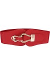 BlackButterfly Vintage Élastique Corde Crochet Ceinture Rouge, M 