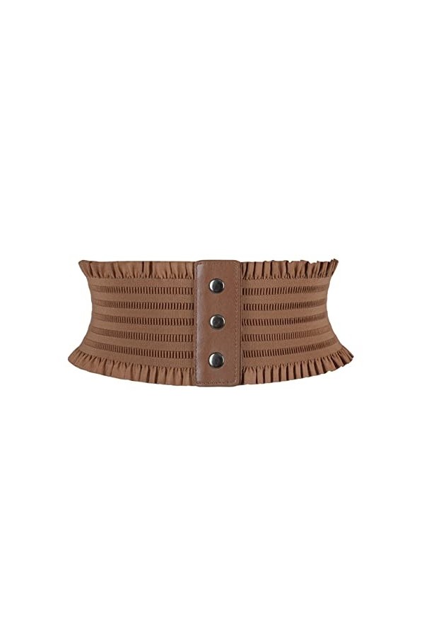 ZHDXW Ceinture en Cuir Extensible Large pour Femmes Ceinture Vintage Ceinture Cinch Ceinture Ceinture Élastique Ceinture Faux