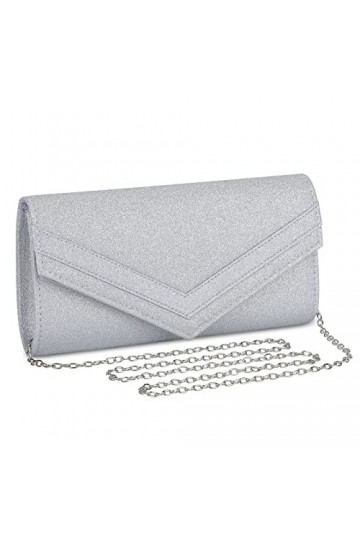 UBORSE Sac de Soirée Pochette Mariage Sac à Main Femme en Bandoulière Chaîne Démontable Superbe Cadeau pour Fête