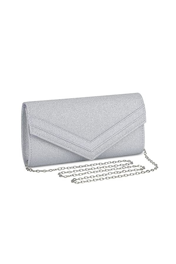 UBORSE Sac de Soirée Pochette Mariage Sac à Main Femme en Bandoulière Chaîne Démontable Superbe Cadeau pour Fête