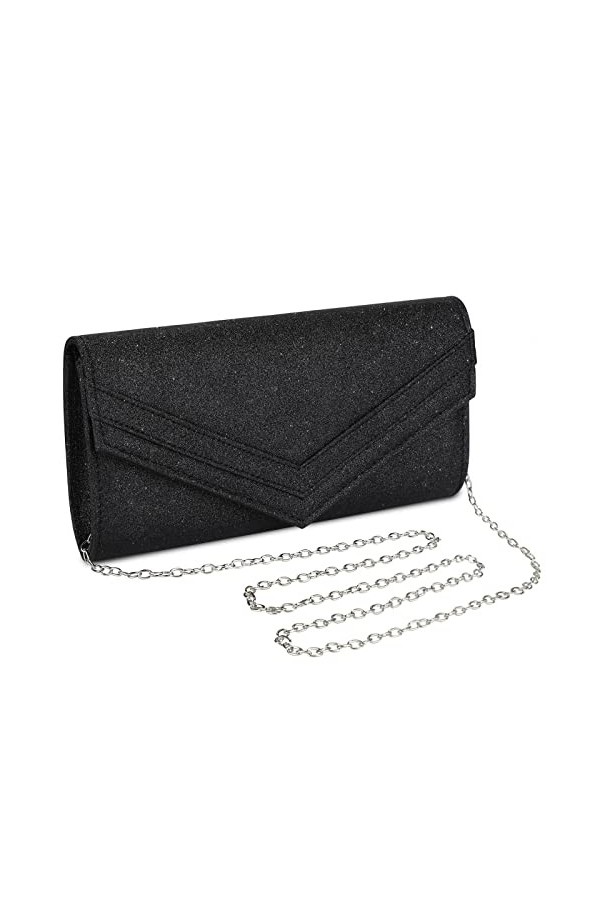 UBORSE Sac de Soirée Pochette Mariage Sac à Main Femme en Bandoulière Chaîne Démontable Superbe Cadeau pour Fête