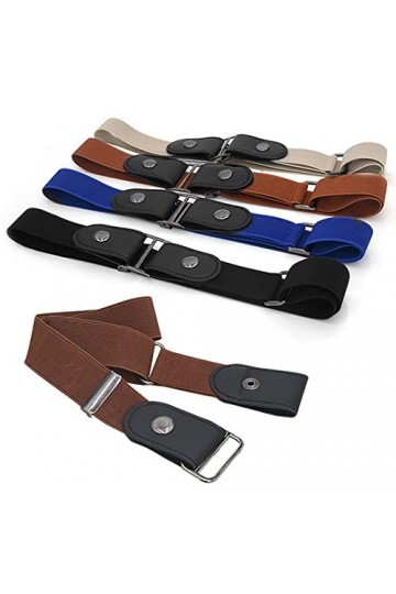 Amacoam Ceinture Extensible sans Boucle Ceinture sans Boucle Invisible Unisexe Ceintures Femme Homme Réglable Dégagement Rapi