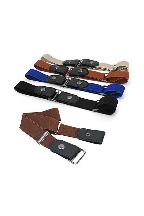Amacoam Ceinture Extensible sans Boucle Ceinture sans Boucle Invisible Unisexe Ceintures Femme Homme Réglable Dégagement Rapi