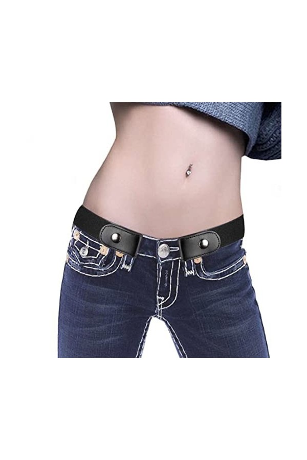Amacoam Ceinture Extensible sans Boucle Ceinture sans Boucle Invisible Unisexe Ceintures Femme Homme Réglable Dégagement Rapi