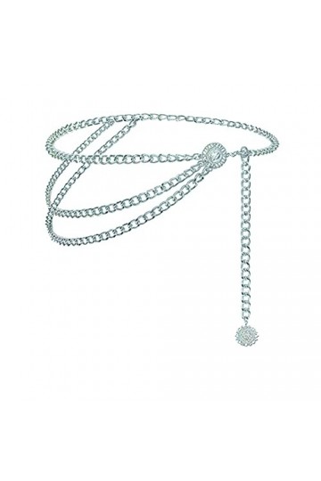 CCAIPU Ceinture pour femme avec pendentif en forme de cœur de pêche - Réglable - En métal tressé - Pour robes, Doré/noir Arg