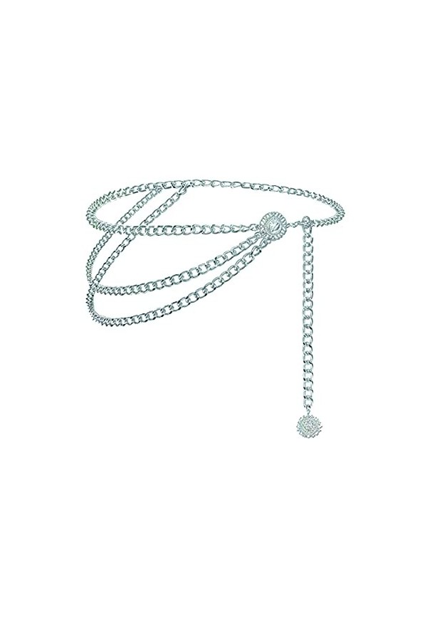 CCAIPU Ceinture pour femme avec pendentif en forme de cœur de pêche - Réglable - En métal tressé - Pour robes, Doré/noir Arg