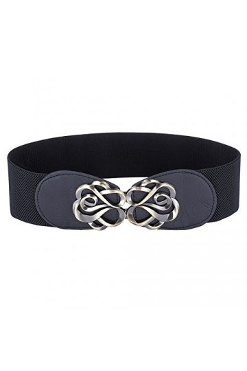 GRACE KARIN Femme Ceinture Vintage Elastique Large pour T-shirt Noir Ete M CL413-1