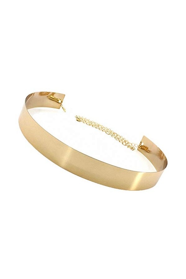 Ceinture élégante en métal orné de strass dorés et argentés pour femme, Wp191-3., taille unique