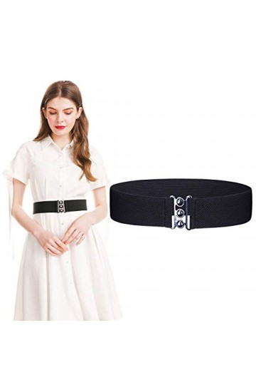 Kajeer Femmes Large Élastique Boucle Ceinture - 5 cm Large Taille Ceinture Tondeuse Ceinture extensible ou robe femme et fill