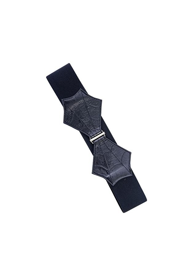 Banned Tabitha Toile daraignée Ceinture Aile Elastique Alternative Halloween Infirmière, Noir