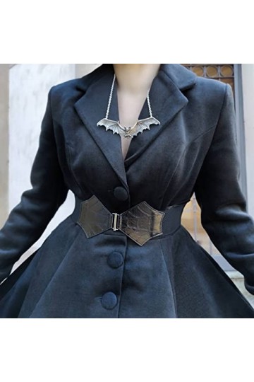 Banned Tabitha Toile daraignée Ceinture Aile Elastique Alternative Halloween Infirmière, Noir