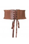 Oyccen Dame Ceintures Large Femmes Robe Décoration Ceinture Elastique Corset,Marron,Taille unique